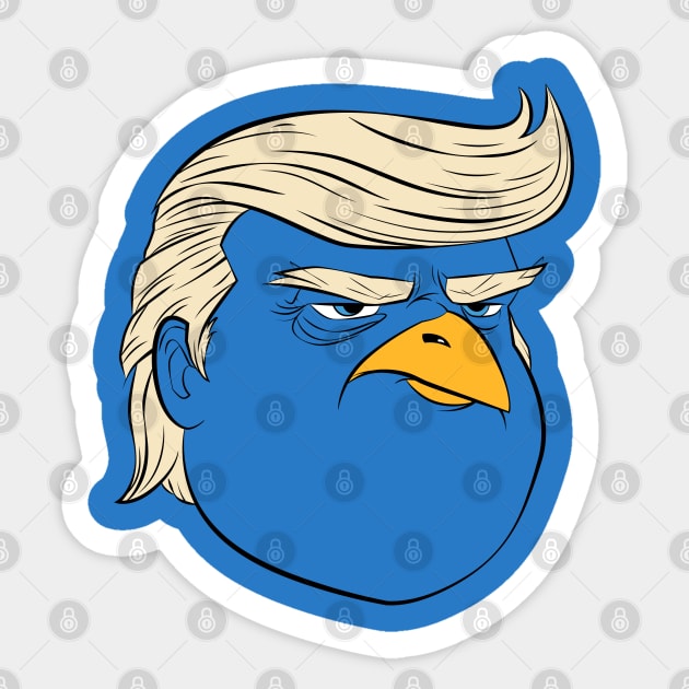 Angry Bird Trump Funny Sticker by portraiteam